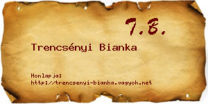 Trencsényi Bianka névjegykártya