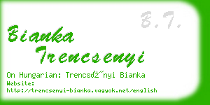 bianka trencsenyi business card